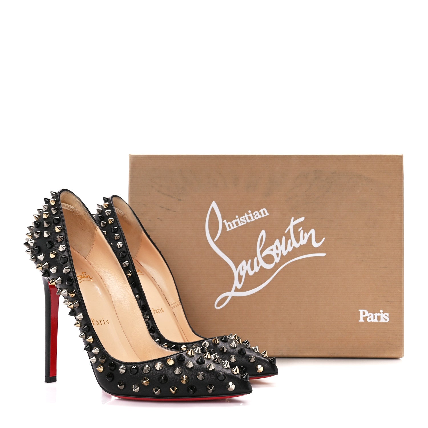 Christian Louboutin Nappa Pigalle Spikes 120 Pumps 35.5 Black 8 of 8