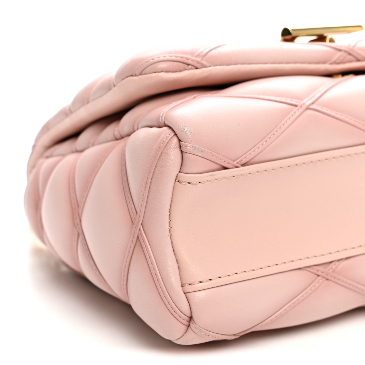 Louis Vuitton Lambskin Malletage Top Handle GO-14 MM Raspberry 8 of 10