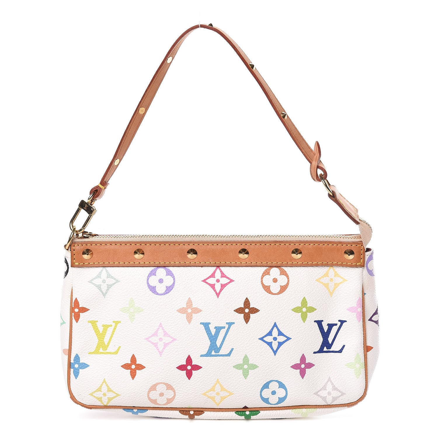 Louis Vuitton Monogram Multicolor Pochette Accessories White 1 of 11
