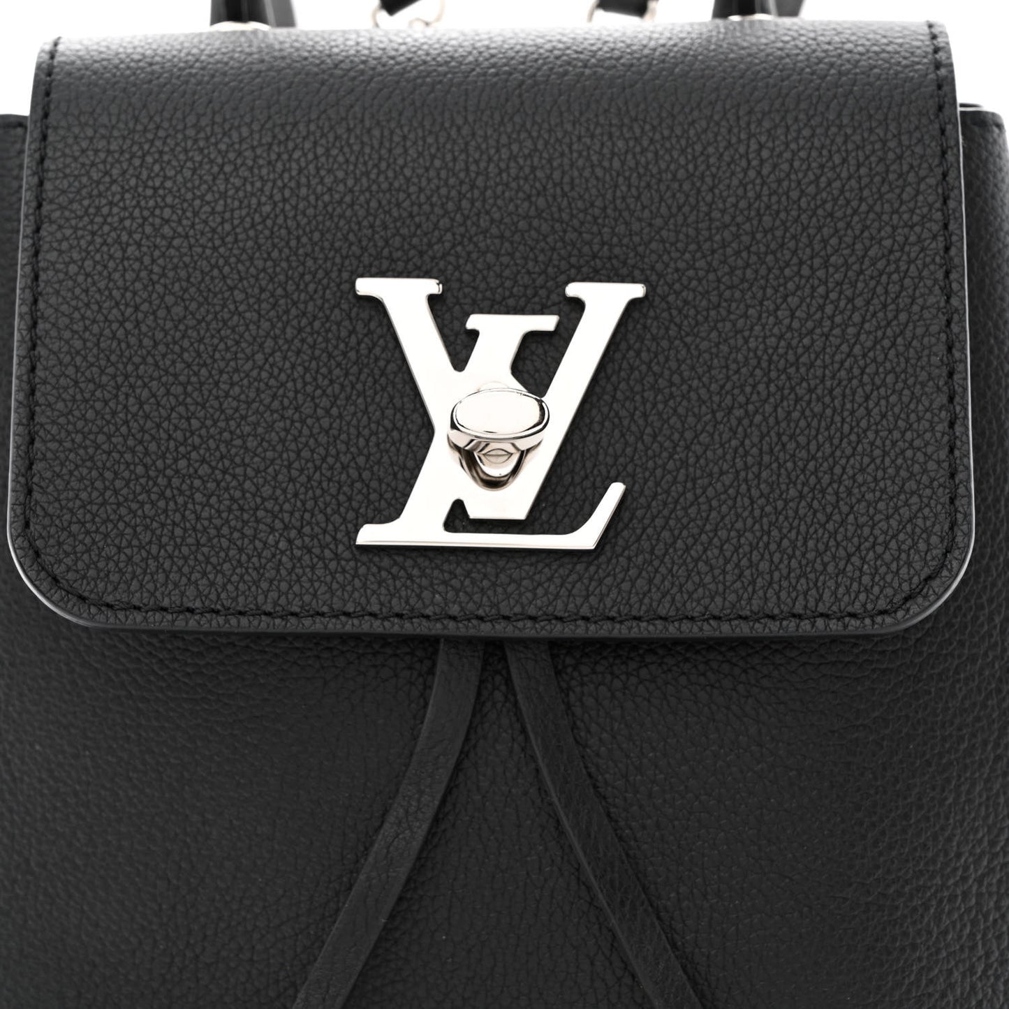 Calfskin Lockme Mini Backpack Black