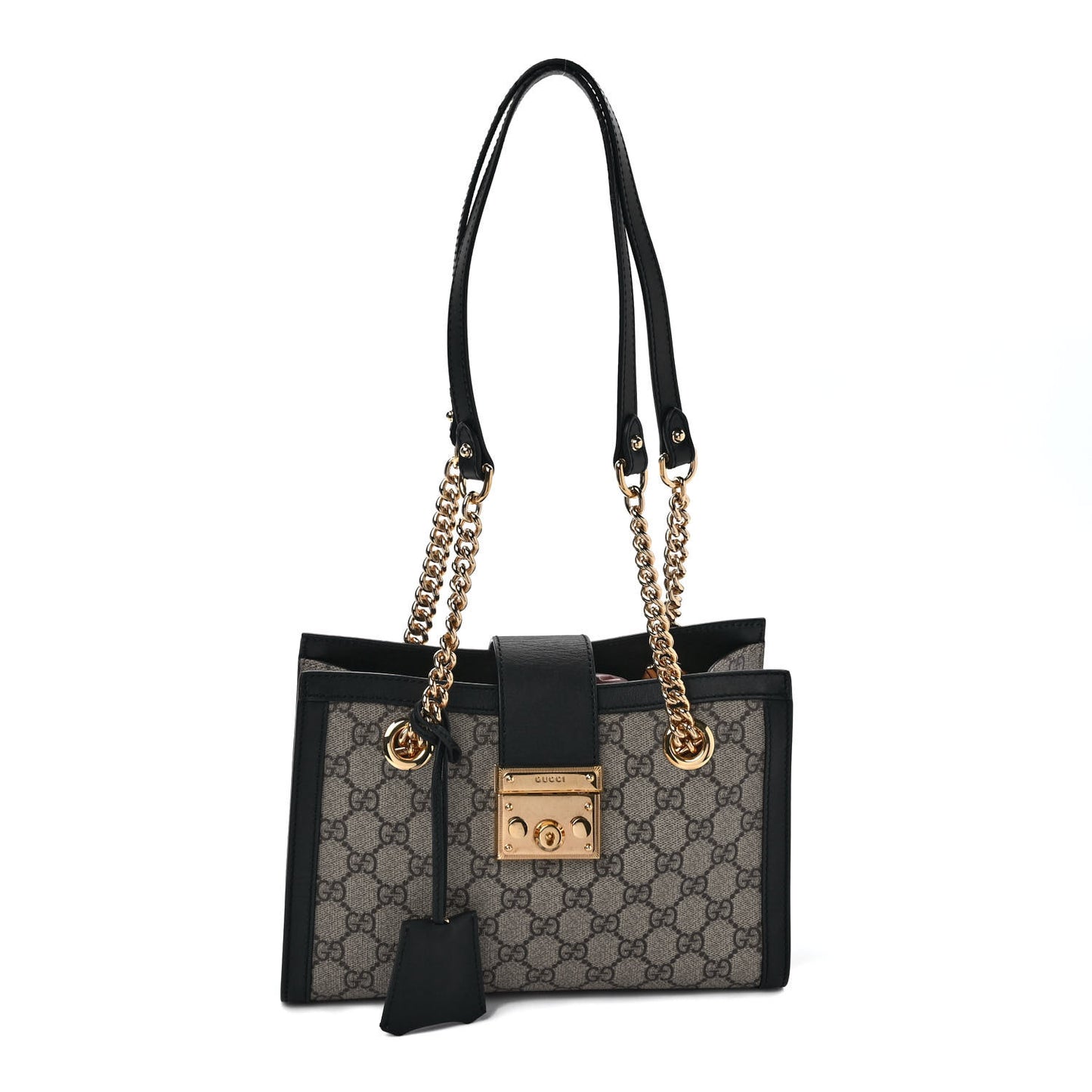 GG Supreme Monogram Small Padlock Tote Black