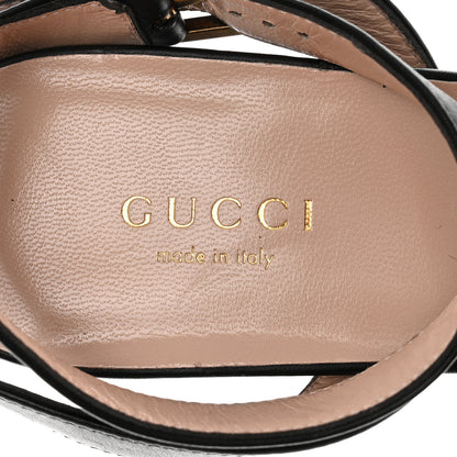 Gucci Calfskin GG Marmont Ankle Wrap 30/85mm Platform Sandals 38 Black 6 of 9