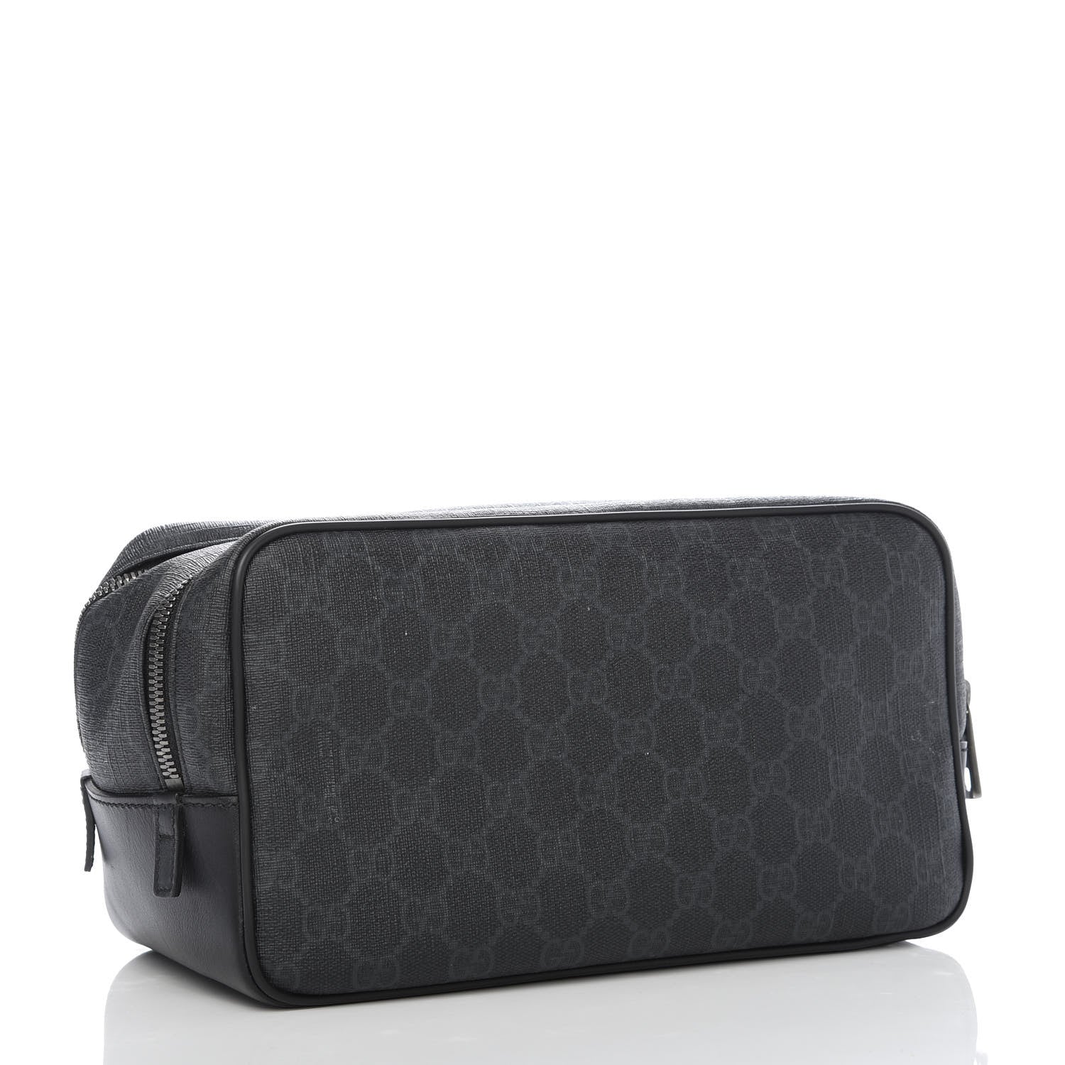 Gucci GG Supreme Monogram Toiletry Case Black Grey 4 of 13