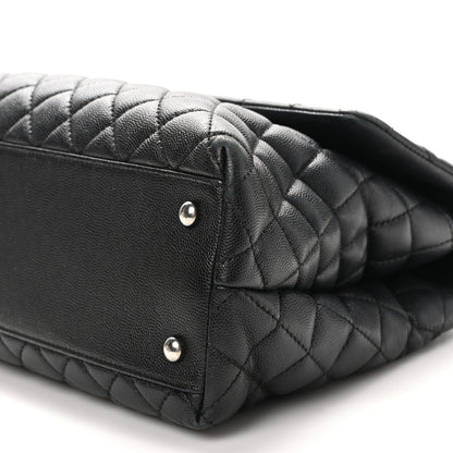 Chanel Caviar Lizard Quilted Medium Coco Handle Flap Black 10 of 10