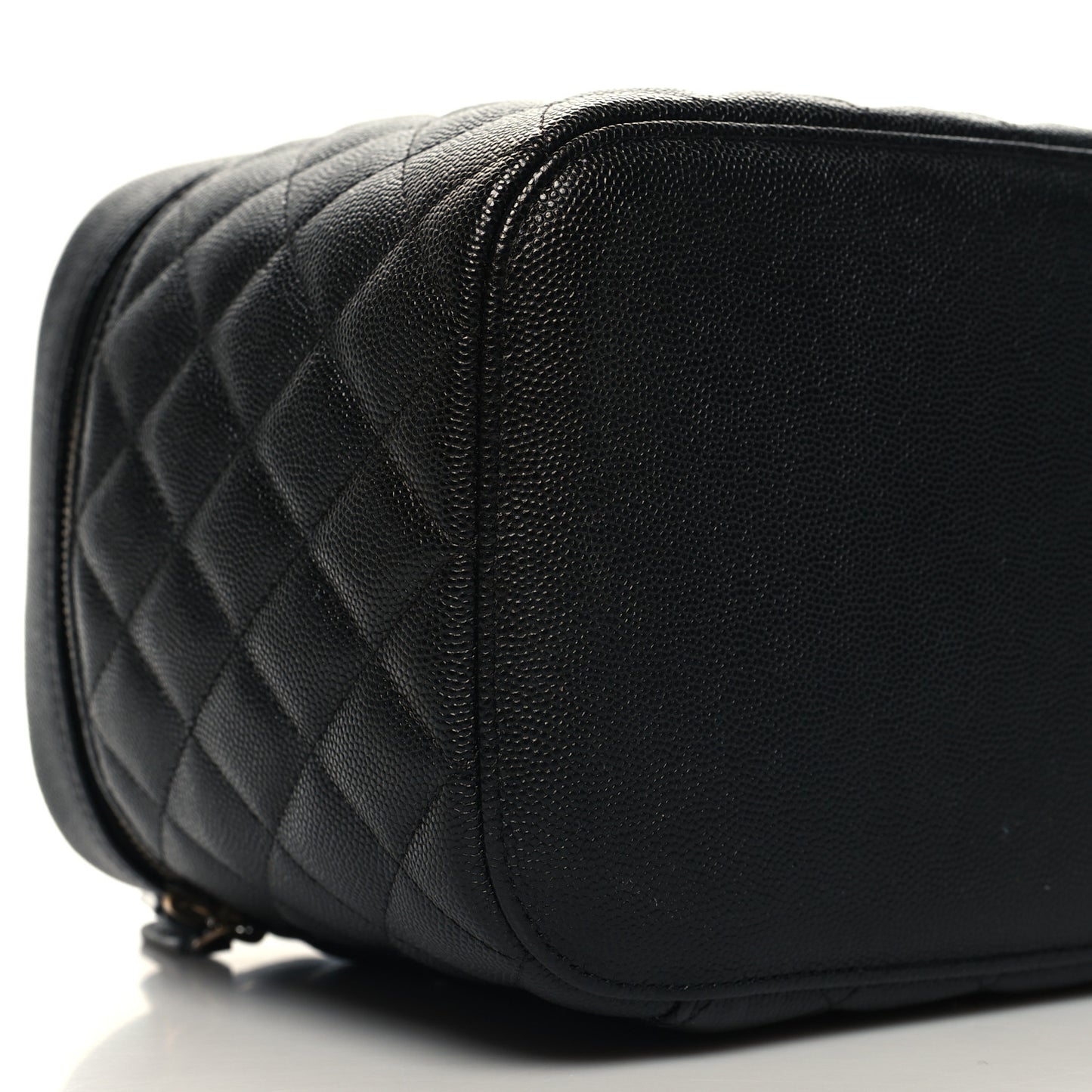 Caviar Quilted Large Vanity Pouch Navy