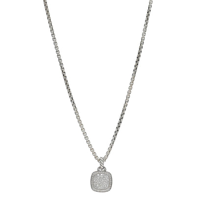 David Yurman Sterling Silver 14K Yellow Gold Diamond 11mm Albion Pendant Necklace 1 of 5