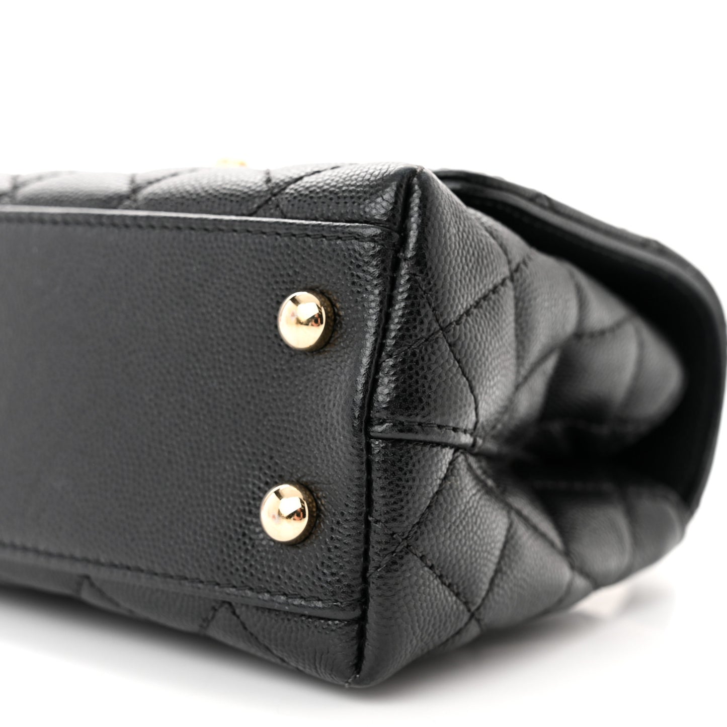 Caviar Quilted Extra Mini Coco Handle Flap Black