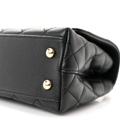 Chanel Caviar Quilted Extra Mini Coco Handle Flap Black 10 of 11