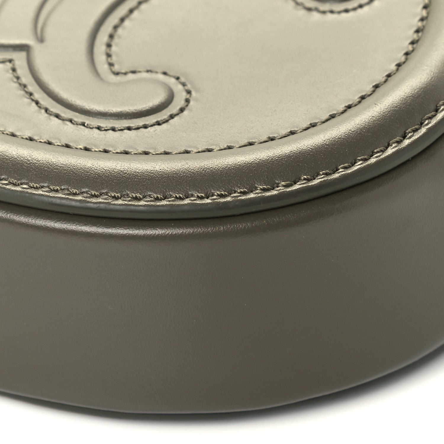 Celine Smooth Calfskin Cuir Small Triomphe Oval Purse Crossbody Light Jade 9 of 10