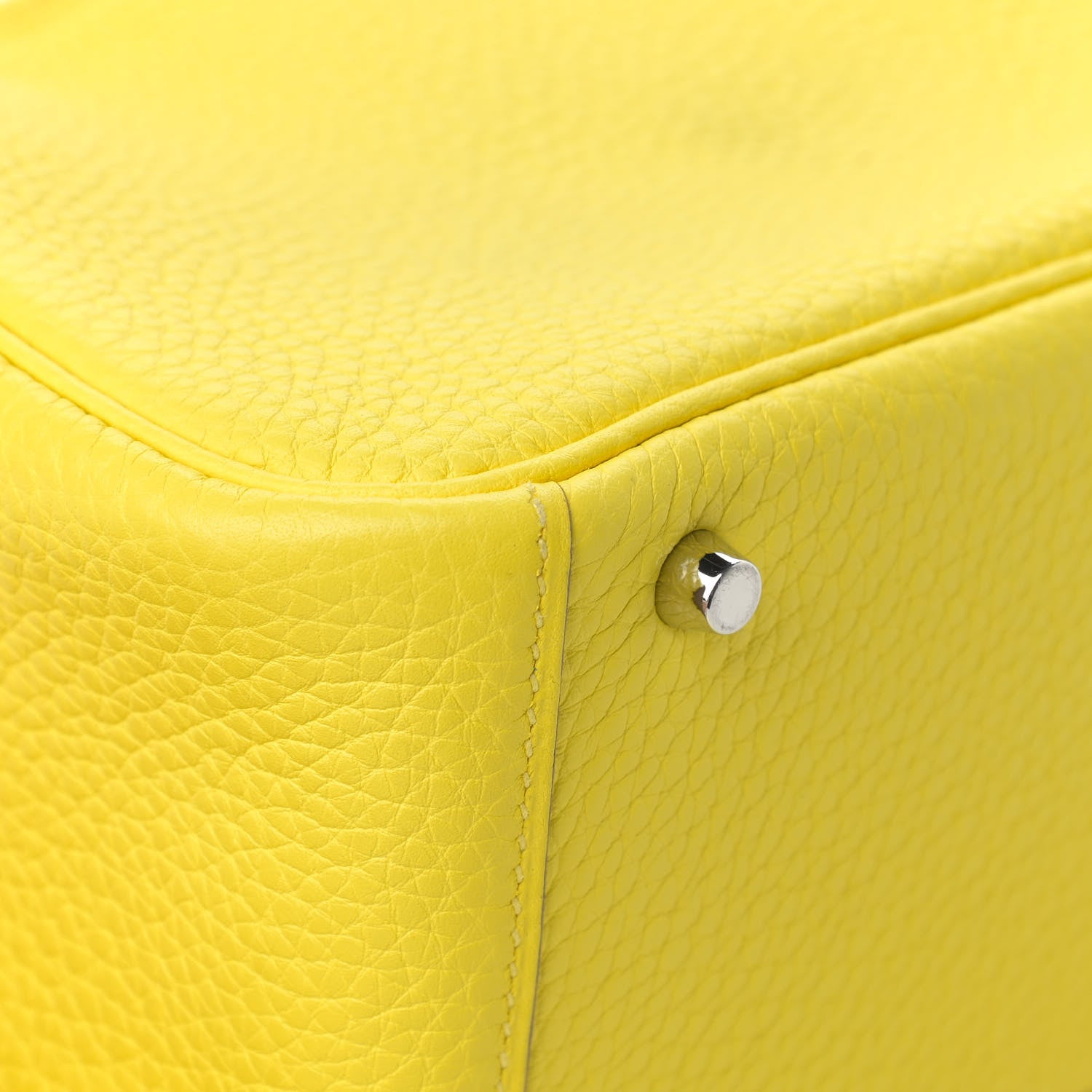 Hermes Taurillon Clemence Mini Lindy 20 Lime 9 of 15