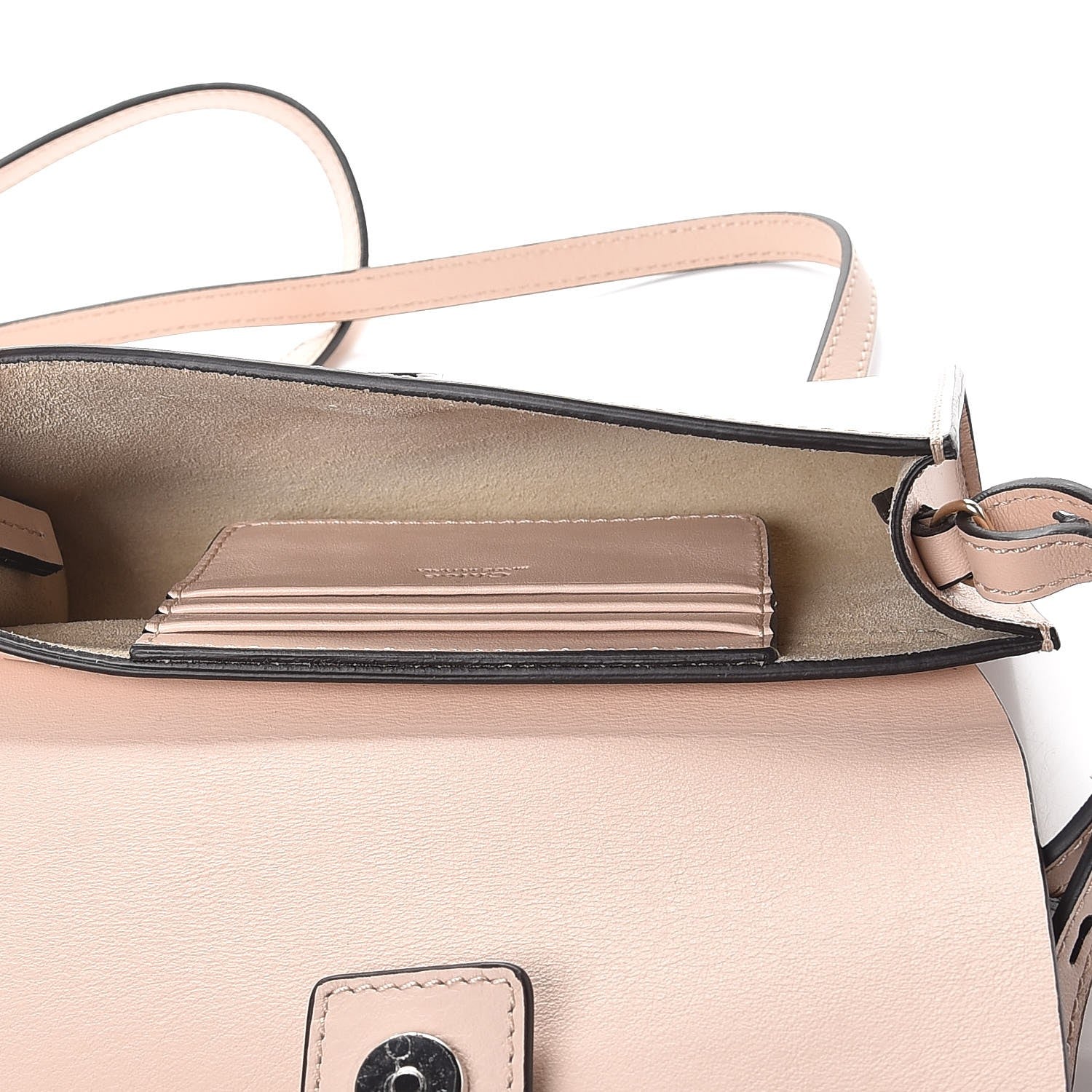 Chloe Suede Calfskin Mini Faye Shoulder Bag Cement Pink 5 of 8