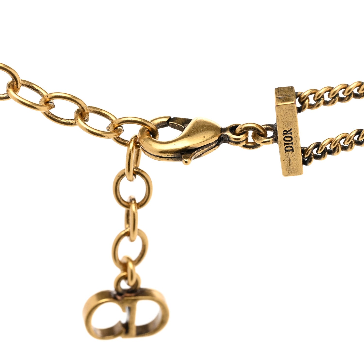 Christian Dior Metal J'Adior Choker Necklace Aged Gold 4 of 4