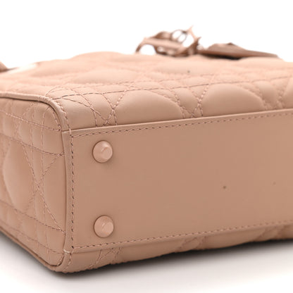 Christian Dior Ultra Matte Calfskin Cannage Mini Lady Dior Light Beige 9 of 10