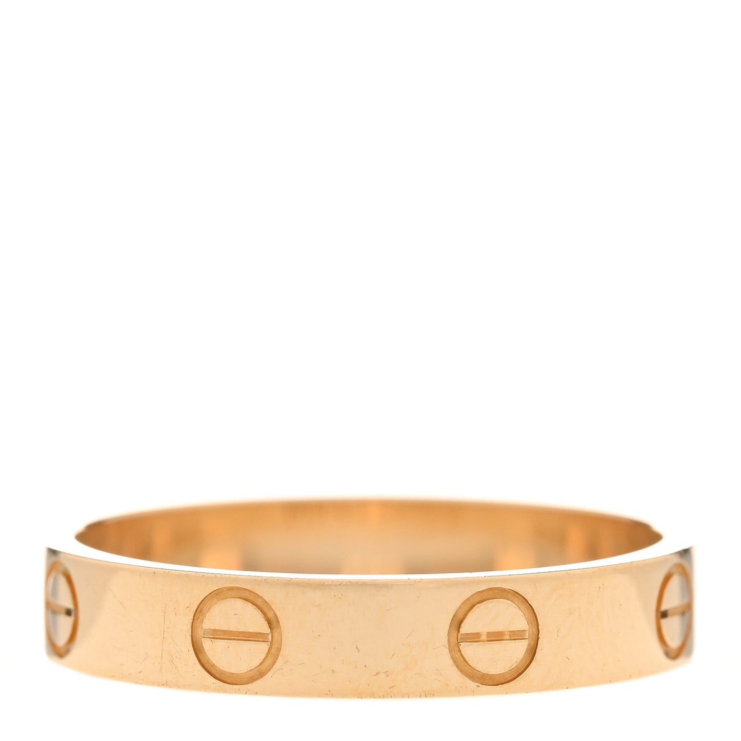 18K Yellow Gold 3.5mm LOVE Wedding Band Ring 56 7.5