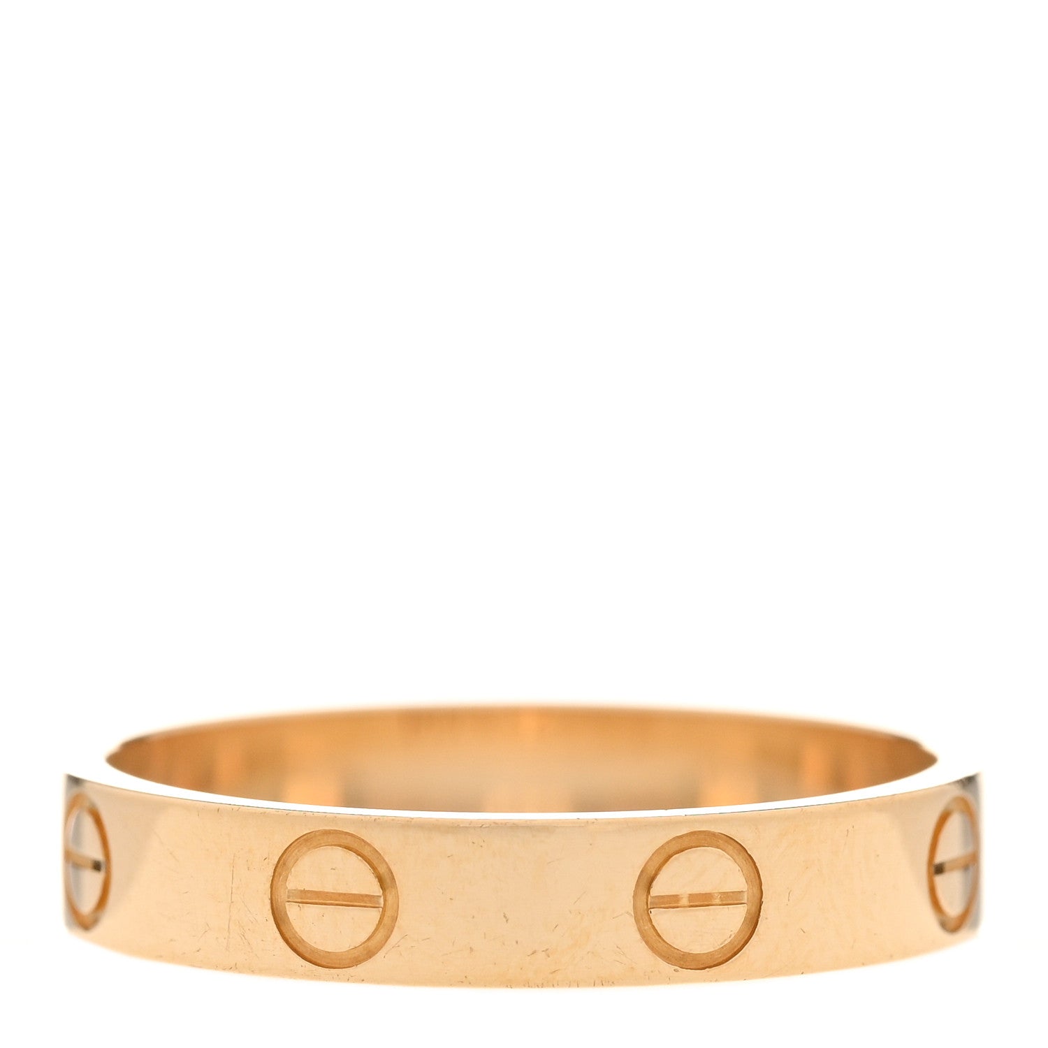 Cartier 18K Yellow Gold 3.5mm LOVE Wedding Band Ring 56 7.5 3 of 6