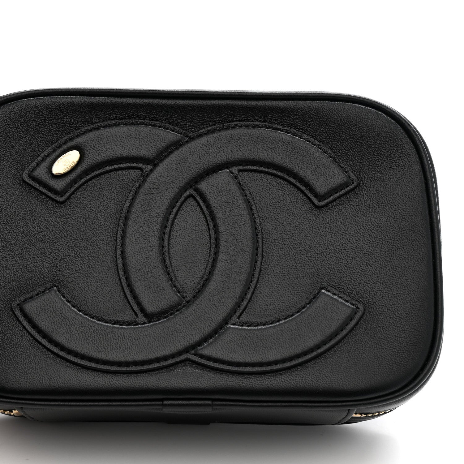 Chanel Lambskin CC Mania Camera Case Black 1790378 – FASHIONPHILE