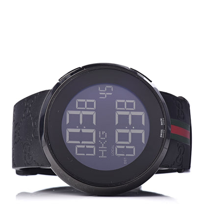 Gucci Stainless Steel Rubber 45mm Digital I-Gucci Web Watch Black 3 of 6