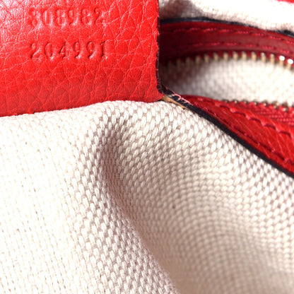 Gucci Pebbled Calfskin Medium Soho Chain Shoulder Bag Tabasco Red 7 of 9