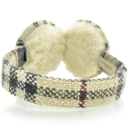 Burberry Shearling Check Earmuffs 3 of 6