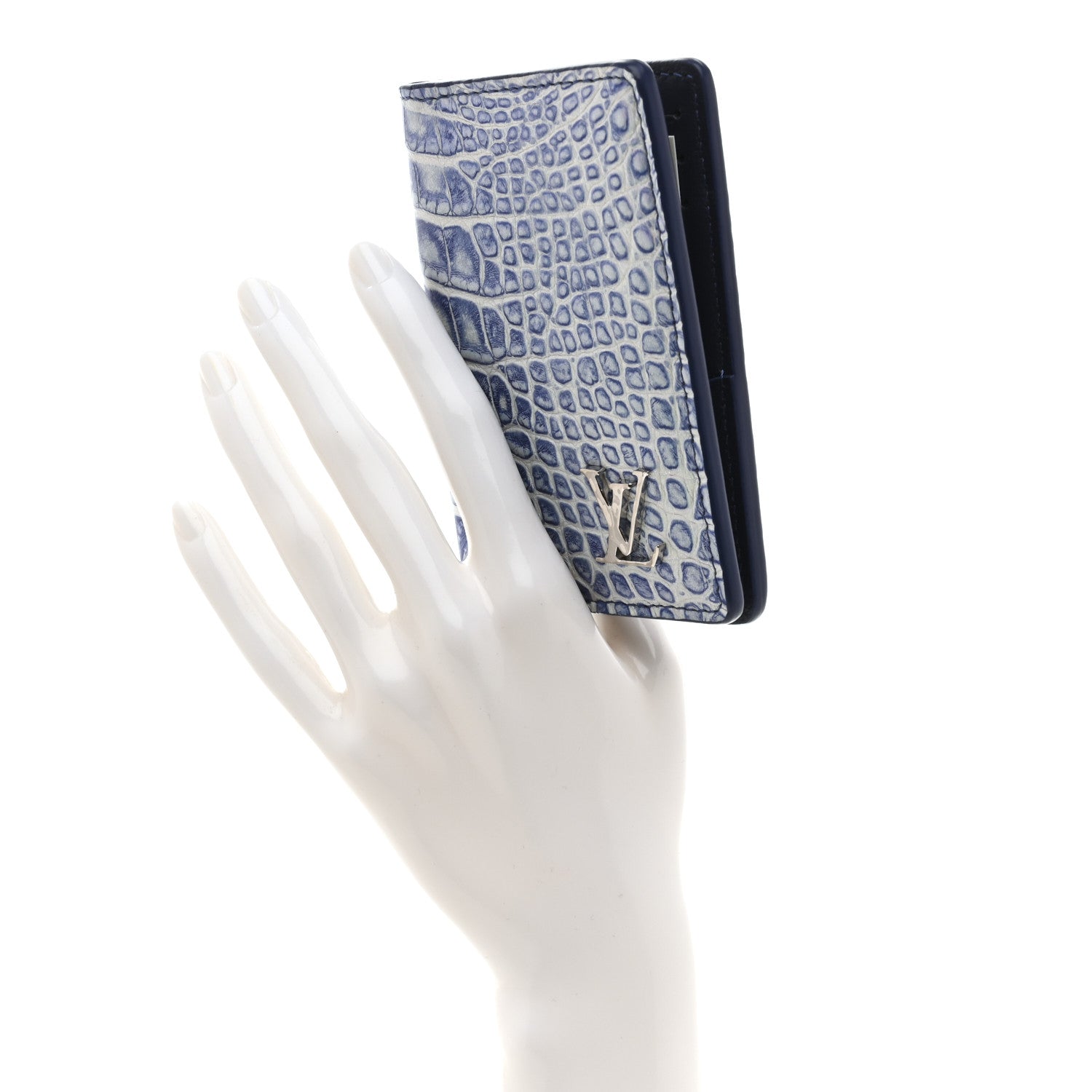 Louis Vuitton Alligator Pocket Organizer Frozen Blue 2 of 7