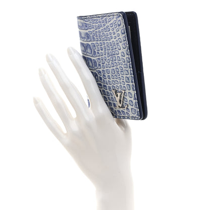 Louis Vuitton Alligator Pocket Organizer Frozen Blue 2 of 7