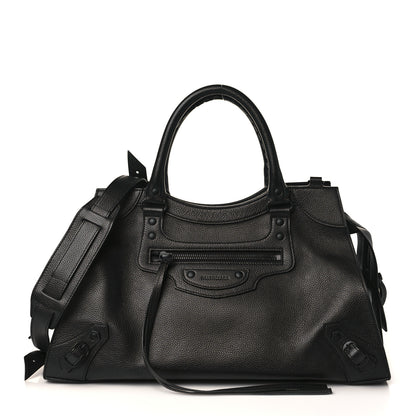 Balenciaga Grained Calfskin Neo Classic Black Hardware Medium City Black 1 of 10