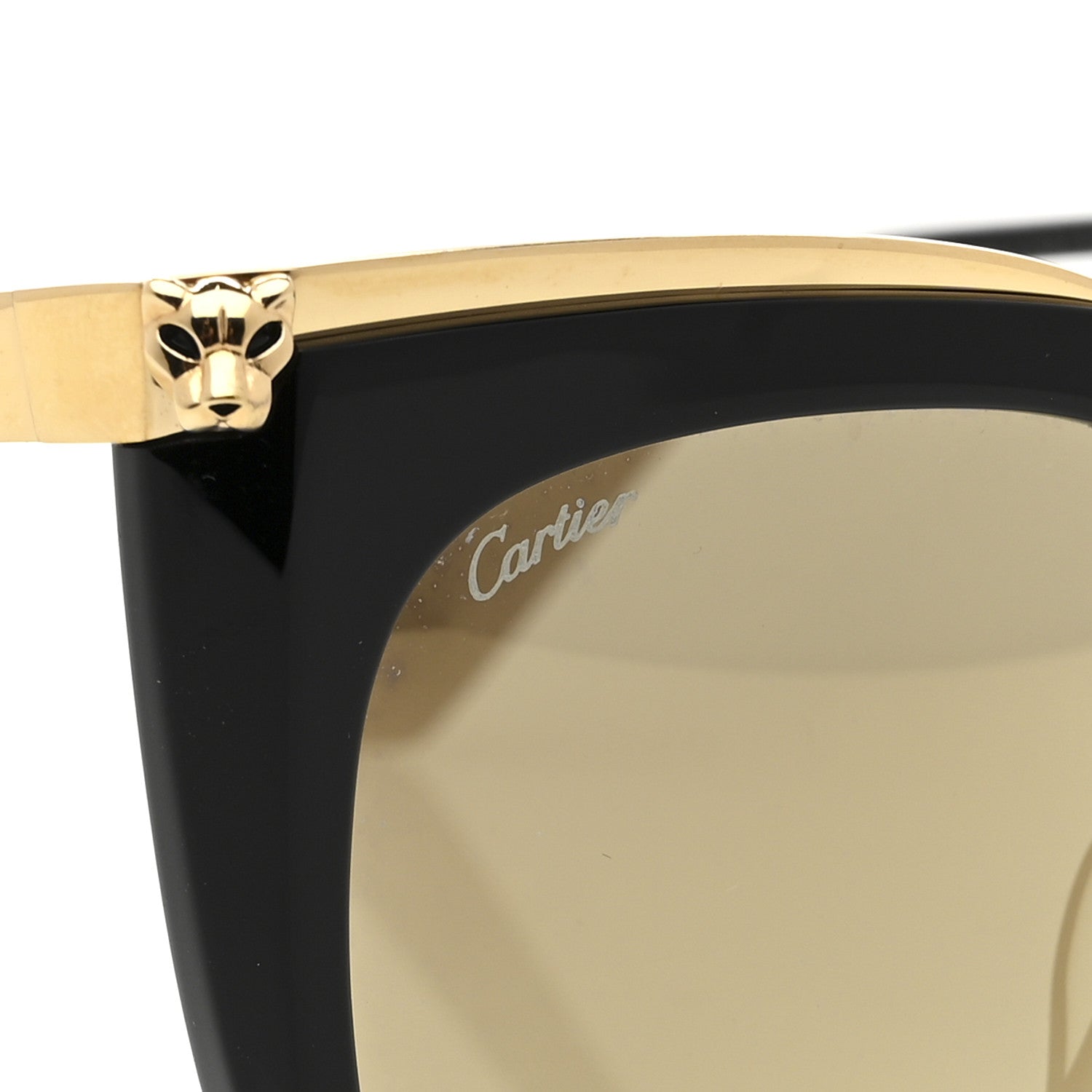 Cartier Acetate Panthere Cartier Sunglasses CT0030S Gold Black 7 of 8