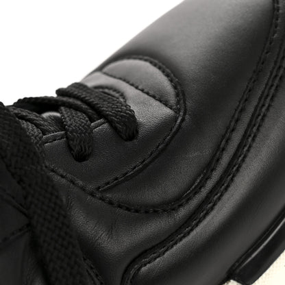 Chanel Calfskin CC Sneakers 38 Black 10 of 11