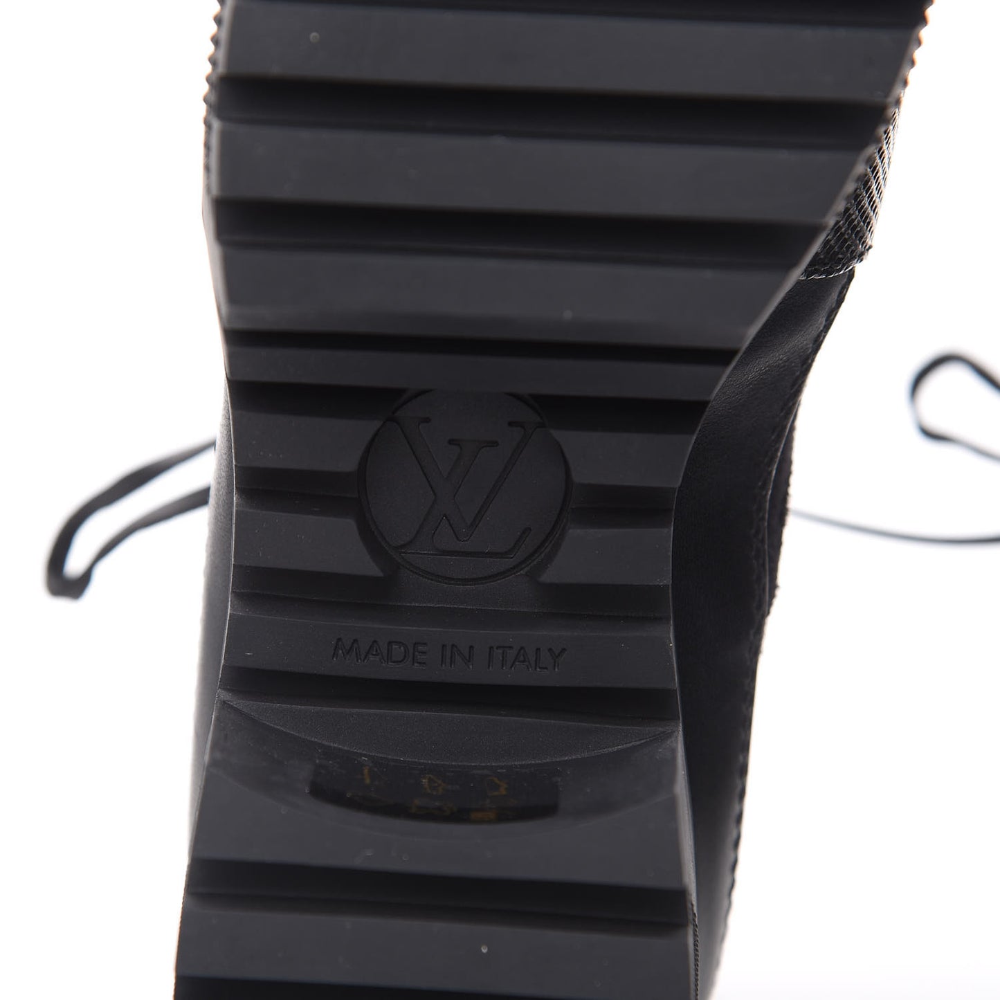 Suede Calfskin Monogram LV Black Heart Laureate Platform Desert Boots 36 Black