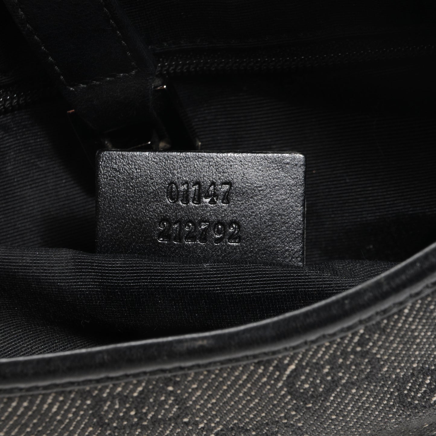 Denim Monogram Small Jackie O Hobo Black