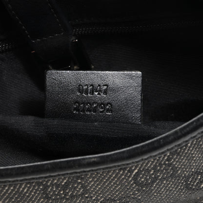 Gucci Denim Monogram Small Jackie O Hobo Black 7 of 7