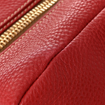 Prada Vitello Daino Satchel Rosso 13 of 14