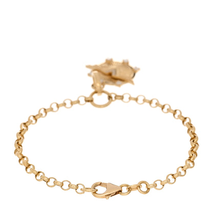 Foundrae 18K Yellow Gold Diamond Passion Baby Vivacity Medallion Belcher Bracelet 2 of 3