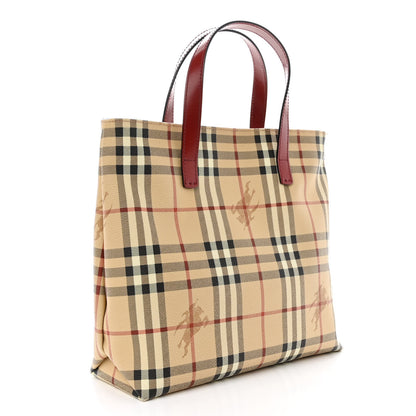 Burberry Haymarket Check Medium Tote Red 3 of 10