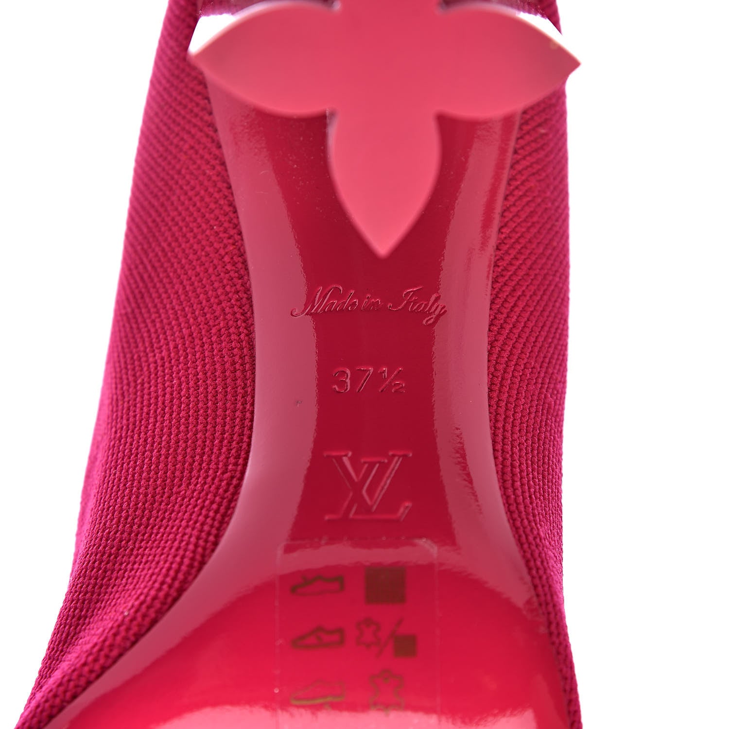 Louis Vuitton Stretch Fabric Silhouette Ankle Boot 37.5 Pink 6 of 8