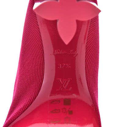 Louis Vuitton Stretch Fabric Silhouette Ankle Boot 37.5 Pink 6 of 8