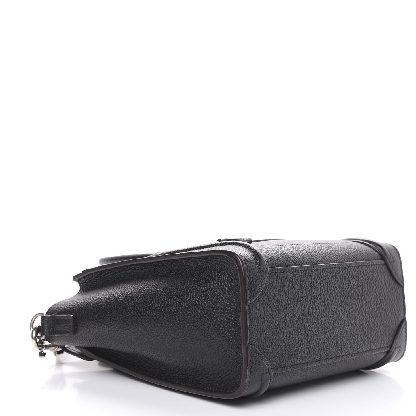 Drummed Calfskin Nano Luggage Black