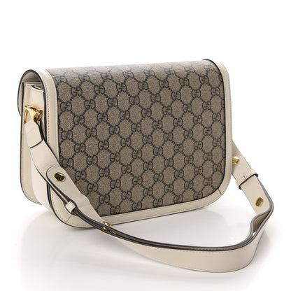 Gucci GG Supreme Monogram Horsebit 1955 Shoulder Bag Beige Mystic White 3 of 10