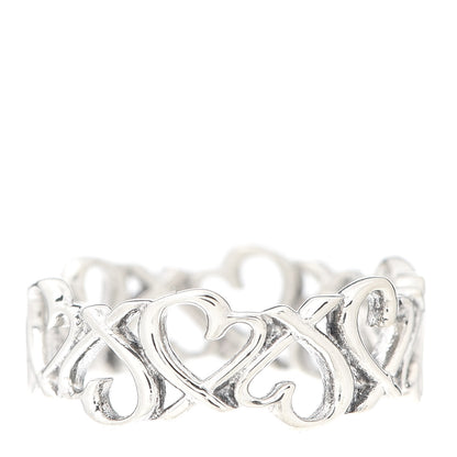 Tiffany Sterling Silver Paloma Picasso Loving Heart Band Ring 54 7 3 of 4