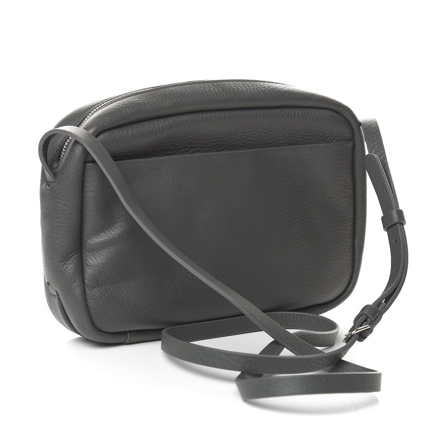 Smooth Calfskin Logo S Everyday Camera Bag Gris Fossile White