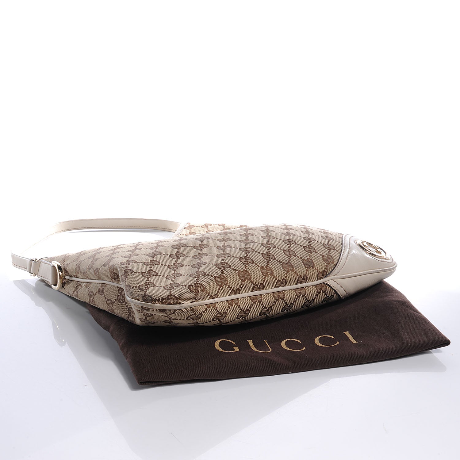 Gucci Monogram GG New Britt Hobo Ivory 4 of 9