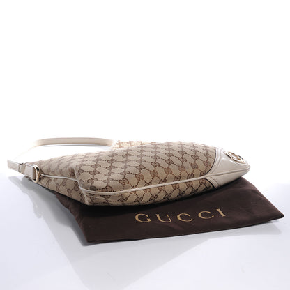 Gucci Monogram GG New Britt Hobo Ivory 4 of 9