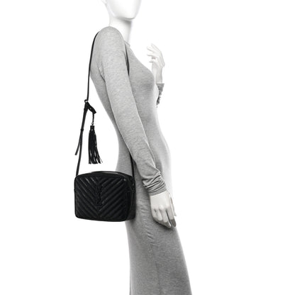 Saint Laurent Patent Calfskin Matelasse Monogram Lou Camera Bag Black 2 of 10