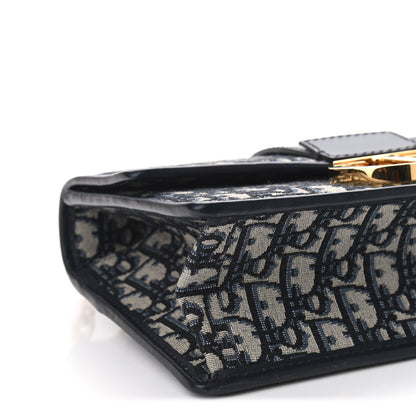 Christian Dior Oblique 30 Montaigne Chain Flap Bag Blue 5 of 8