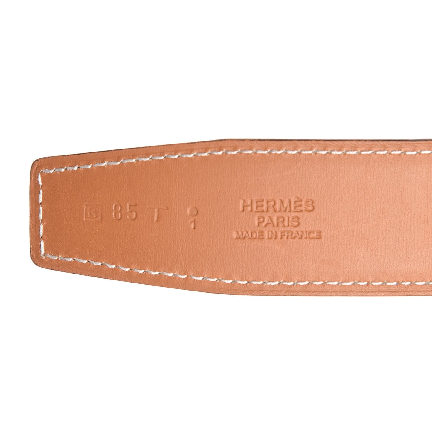 Tadelakt Epsom 32mm H Belt 85 Gold White
