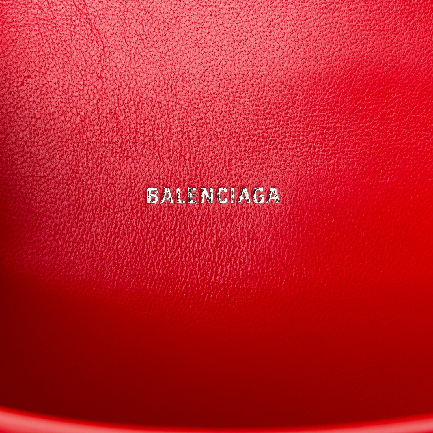 Balenciaga Smooth Calfskin Crystal Diagonal Allover Logo Hourglass Top Handle Bag XS Flame 6 of 11