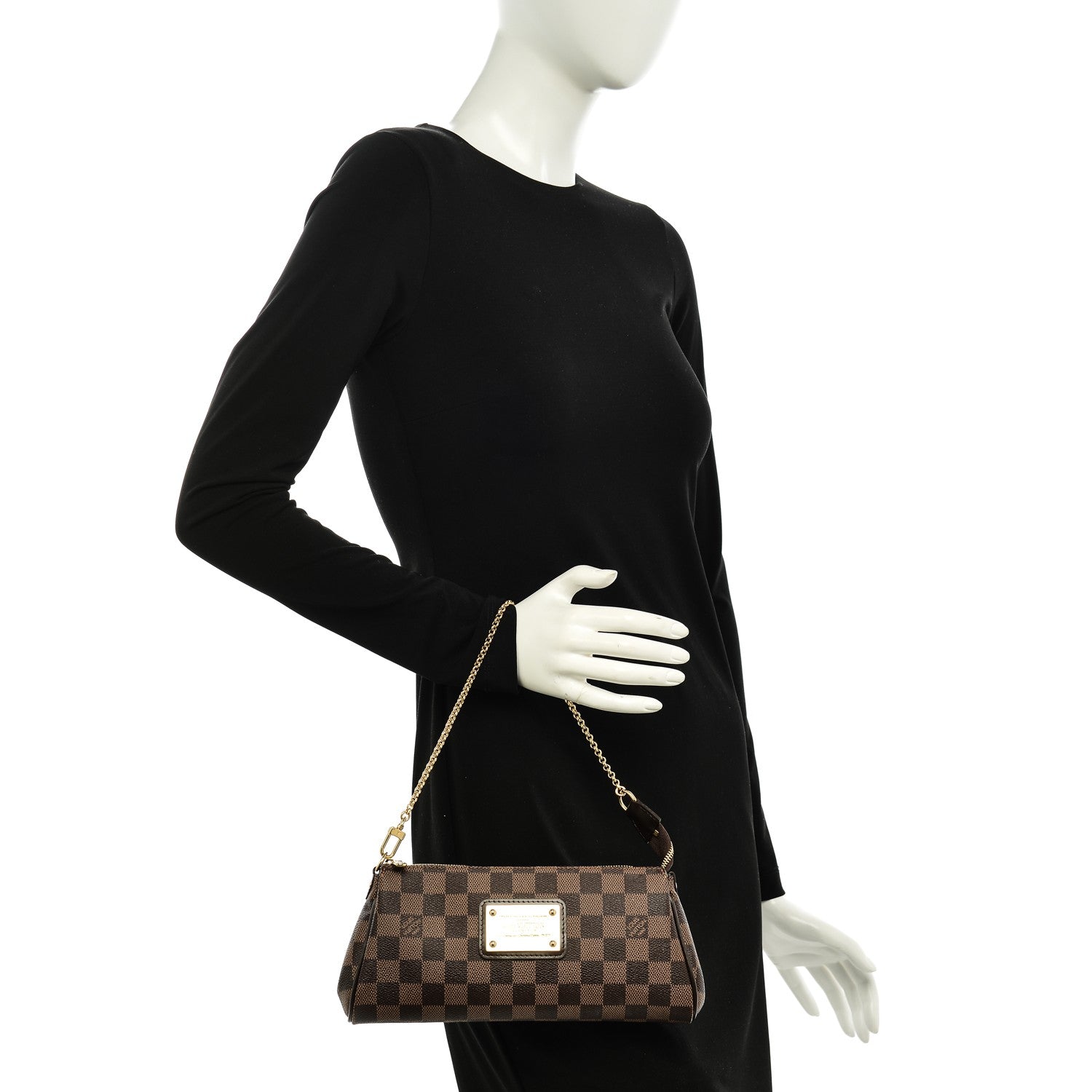 Louis Vuitton Damier Ebene Eva Clutch 2 of 6
