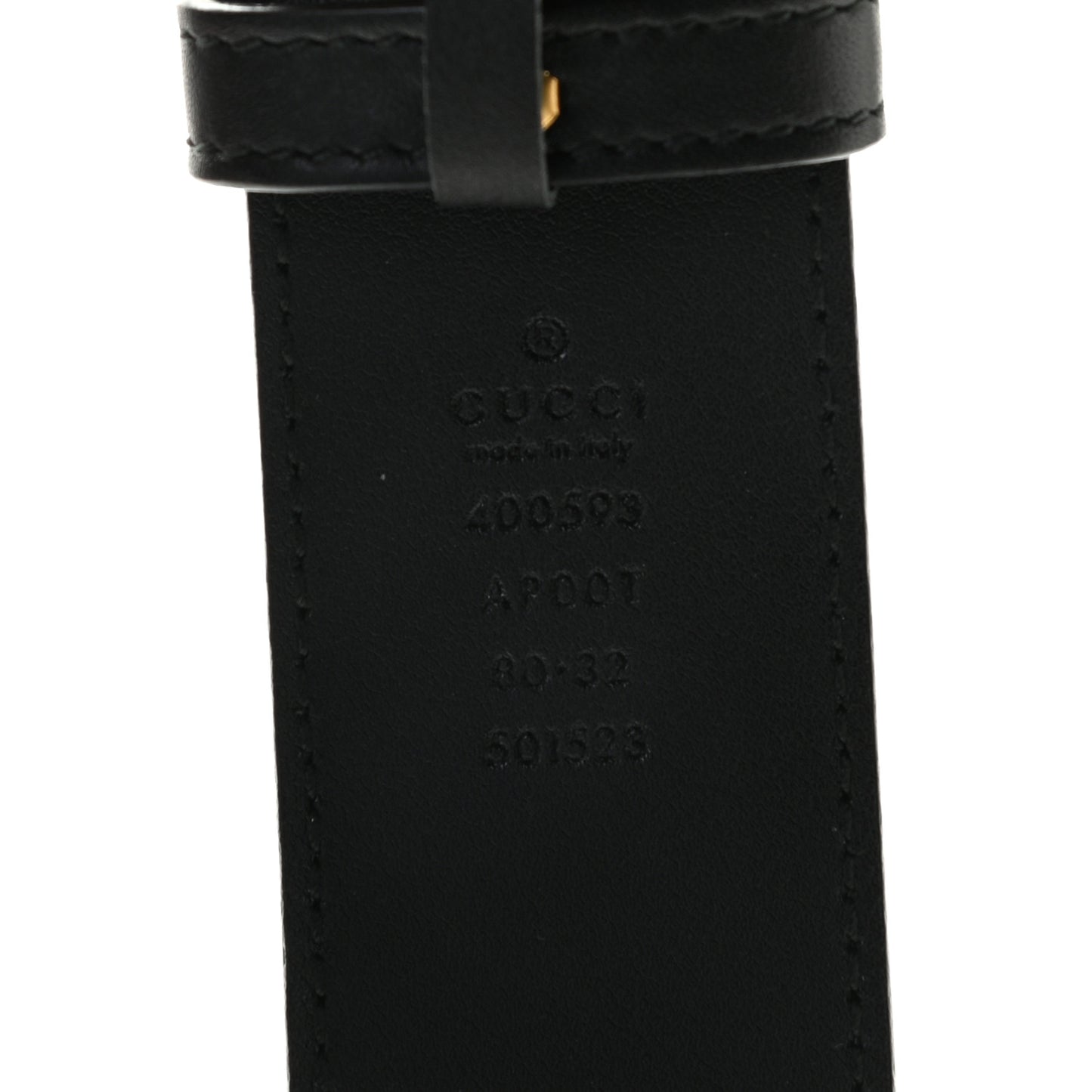 Calfskin Double G 40mm Belt 80 32 Black