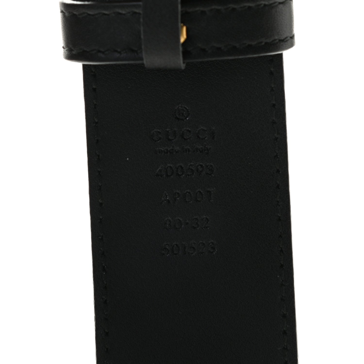 Gucci Calfskin Double G 40mm Belt 80 32 Black 3 of 5