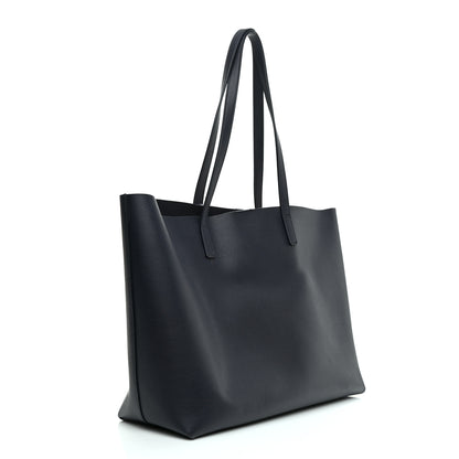 Saint Laurent Calfskin Large Shopping Tote Deep Marine 4 of 11